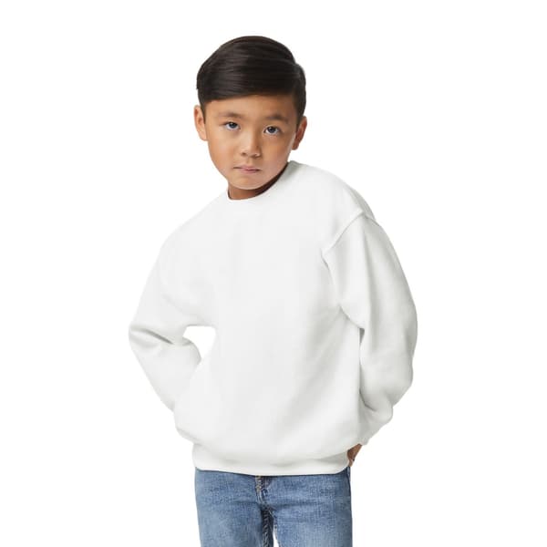 Gildan Barn/Barn Heavy Blend Drop Shoulder Sweatshirt 9 År Vit White 9 Years