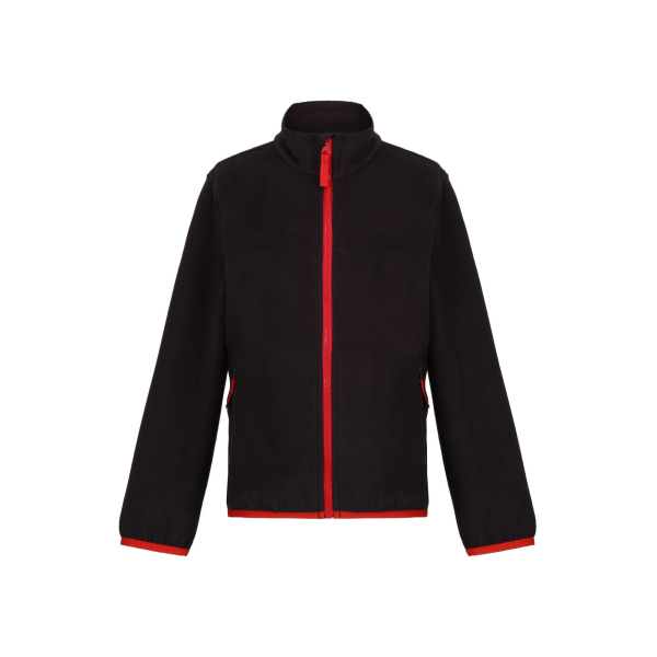 Regjun Boys Microfleece Full Zip Fleece Jacket 5-6 år Svart/ Black/Classic Red 5-6 Years
