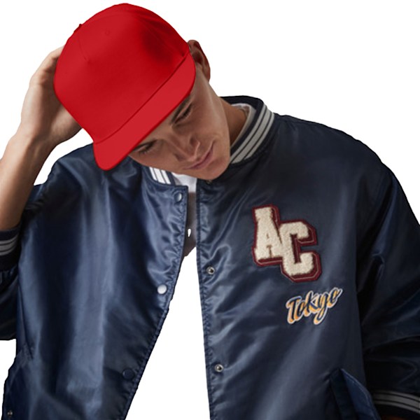 Beechfield Unisex 5 Panel Retro Rapper Keps One Size Klassisk Röd Classic Red One Size