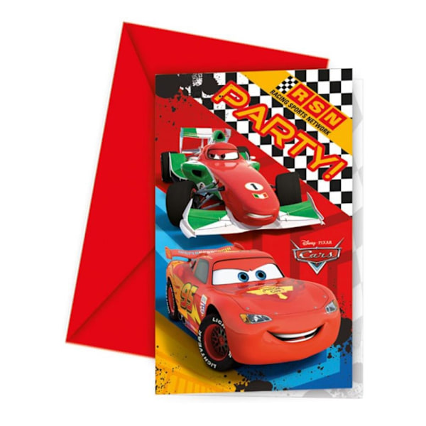 Cars RSN-inbjudningar (6-pack) En storlek Röd/Flerfärgad Red/Multicoloured One Size