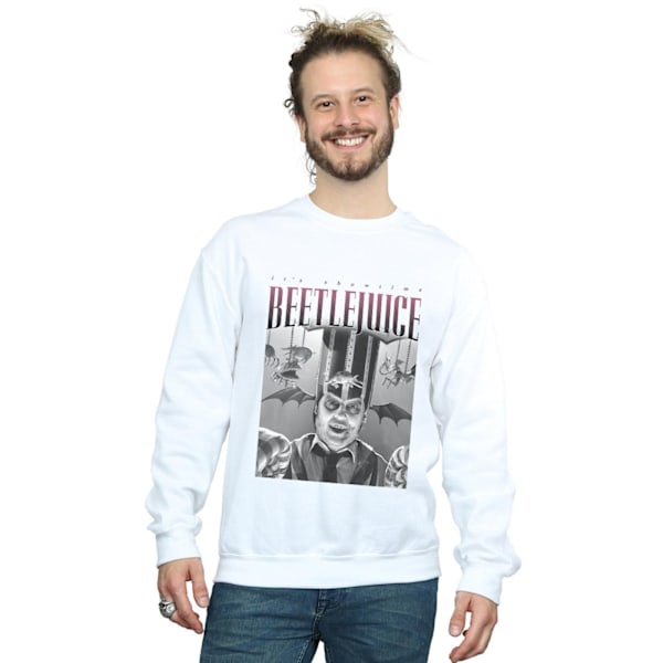 Beetlejuice Herrcirkus Homage Sweatshirt 4XL Vit White 4XL