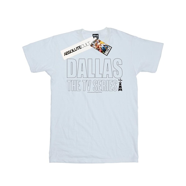 Dallas Dam/Damer TV-serie logotyp bomull pojkvän T-shirt 5X White 5XL