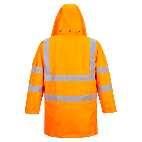 Portwest Mens Hi-Vis 7 In 1 Safety Traffic Jacket 4XL Orange Orange 4XL