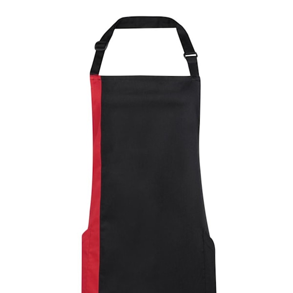 Premier Unisex Kontrastfärgad Arbetsoverall Förkläde (2-pack) One Size Black/ Red One Size