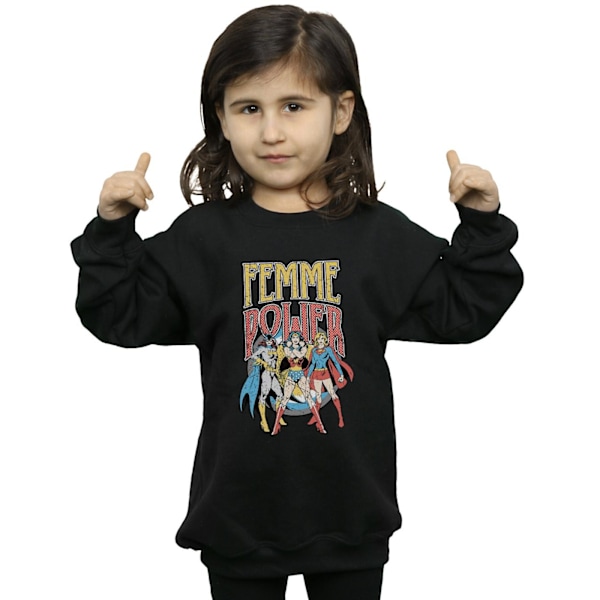 DC Comics Girls Wonder Woman Femme Power Sweatshirt 9-11 år Black 9-11 Years