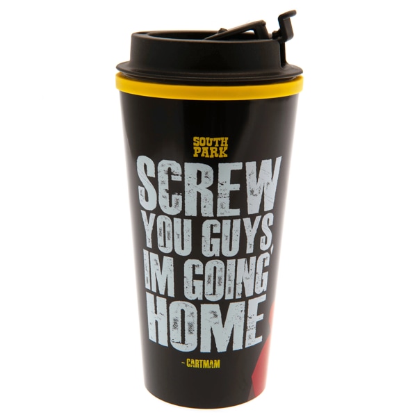 South Park Screw You Guys, I´m Going Home Travel Thermal Flask Black/Yellow One Size