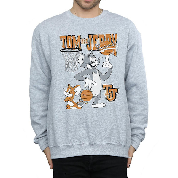 Tom och Jerry Herr Spinning Basketboll Sweatshirt M Sports Grey Sports Grey M