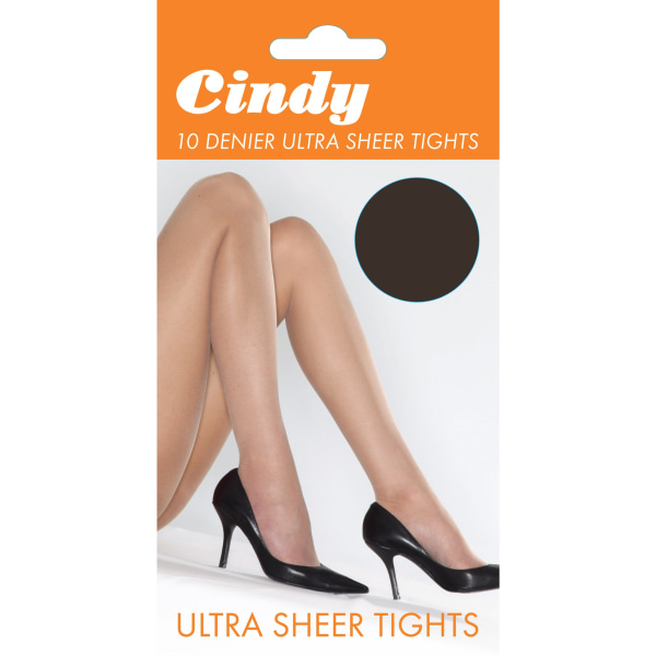Cindy Dam/Dam 10 Denier Ultra Sheer Tights (1 par) Large Paloma Mink Large (5ft6”-5ft10”)