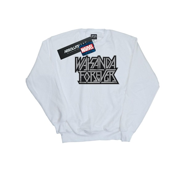 Marvel Dam/Kvinnor Wakanda Forever Logotyp Sweatshirt XXL Vit White XXL