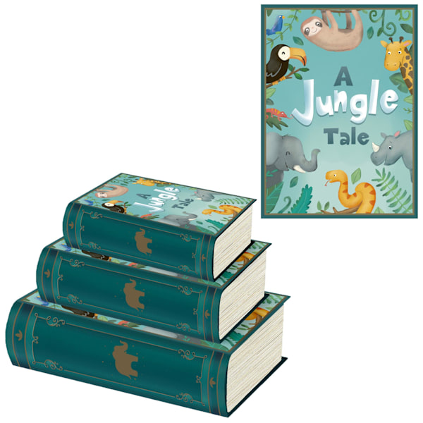 Eurowrap Djungelboken Box (3-pack) One Size Teal Teal One Size