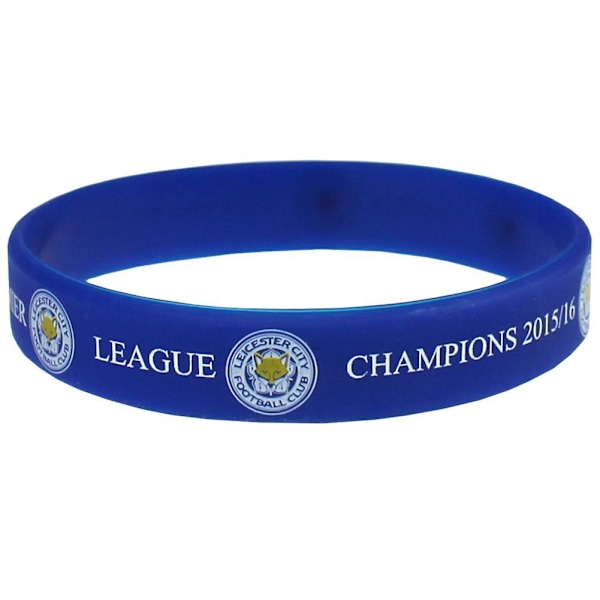 Leicester City FC Officiell Champions Silikonarmband En Storlek Blue One Size