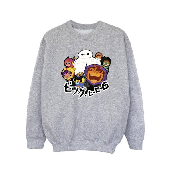 Disney Girls Big Hero 6 Baymax Group Manga Sweatshirt 12-13 År Sports Grey 12-13 Years