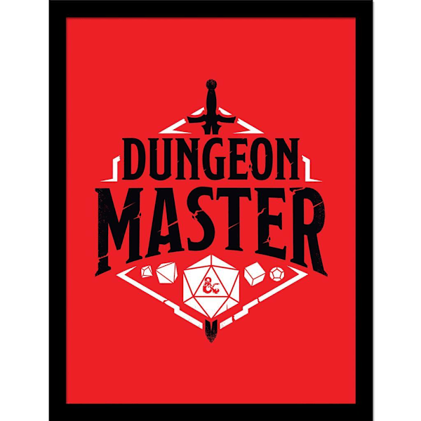 Dungeons & Dragons Dungeon Master inramad affisch 40cm x 30cm Röd Red/Black 40cm x 30cm