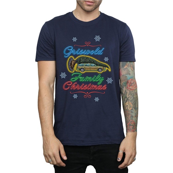National Lampoon's Christmas Vacation Herr Griswold Familj Bomull T-shirt Navy Blue 3XL