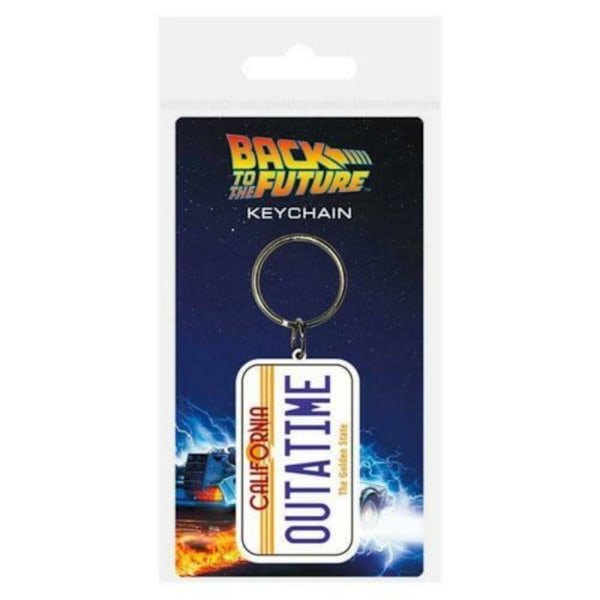 Back To The Future Licensskylt Gummi Nyckelring One Size Vit White One Size