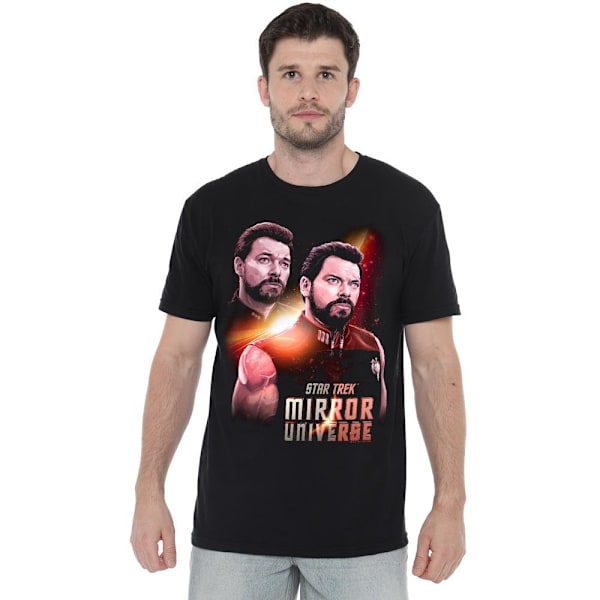 Star Trek Herr Mirror Riker T-Shirt 3XL Svart Black 3XL