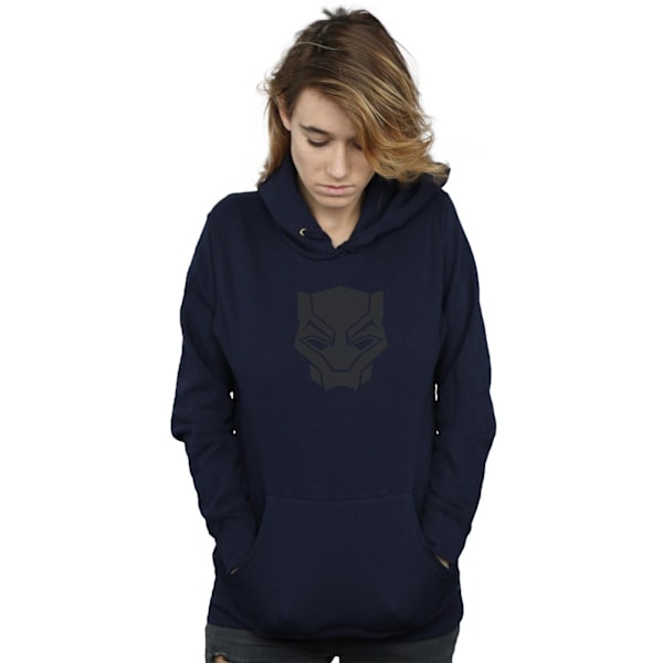 Marvel Dam/Kvinnor Black Panther Svart På Svart Hoodie XL Marinblå Navy Blue XL