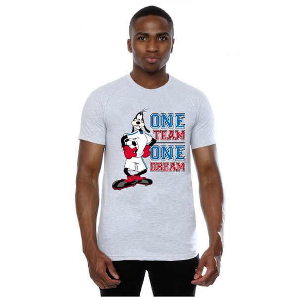 Disney Goofy One Team One Dream T-shirt XL Heather Grey för män Heather Grey XL