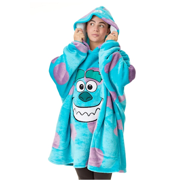 Monsters Inc Unisex Vuxen Sully Hoodie Filt One Size Blå Blue One Size