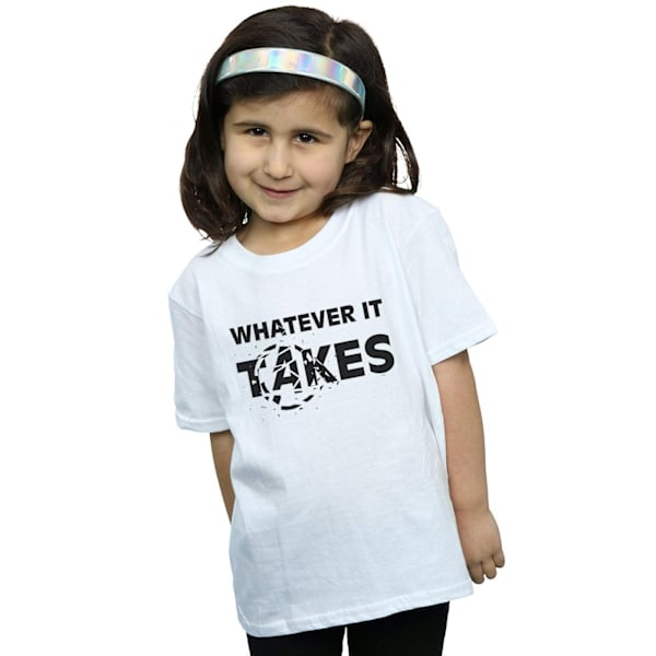 Marvel Girls Avengers Endgame Whatever It Takes Bomull T-shirt White 5-6 Years