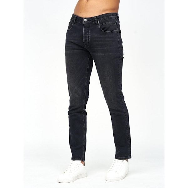 Born Rich Osmium Jeans för Herr 36S Svart Tvättad Black Wash 36S