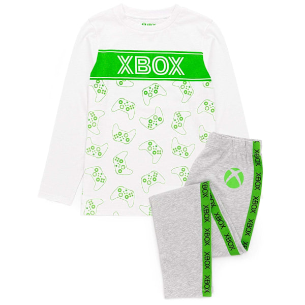 Xbox Pyjamas med långa ärmar för flickor 7-8 år Vit White 7-8 Years