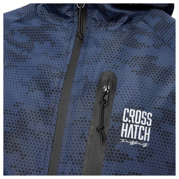 Crosshatch Herr Janscore Lättviktsjacka med heltryck och huva Blue S
