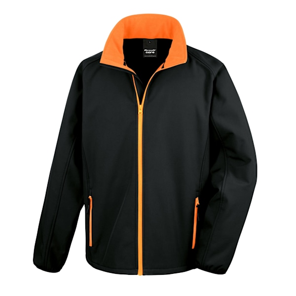 Result Core Mens Printable Soft Shell Jacket XXL Svart/Orange Black/Orange XXL