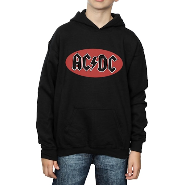 AC/DC Boys Red Circle Logo Hoodie 5-6 år Svart Black 5-6 Years