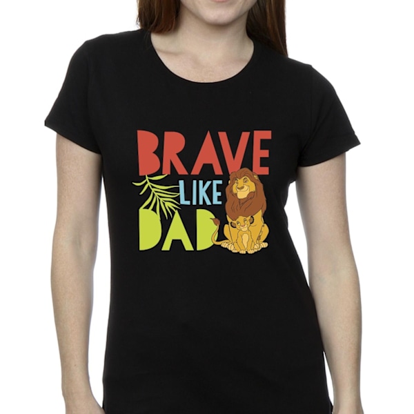 Disney Dam/Kvinnor Lejonkungen Modig Som Pappa Bomull T-Shir Black L