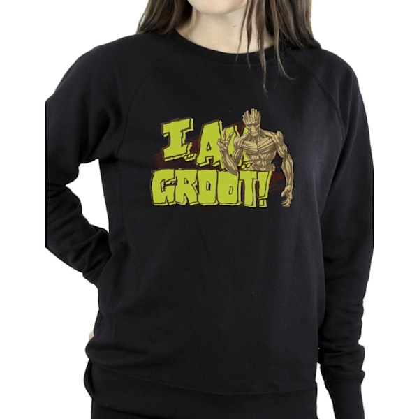 Guardians Of The Galaxy Dam/Kvinnor Jag Är Groot Sweatshirt M B Black M