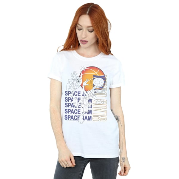 Space Jam: A New Legacy Dam/Dam Slam Dunk Alt Bomull Pojkvän T-shirt White M