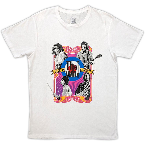 The Who Unisex Vuxen Live In Concert Target Logo T-Shirt L Vit White L
