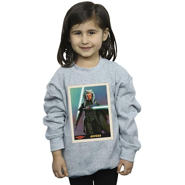 Star Wars Girls The Mandalorian Ahsoka Sweatshirt 5-6 år Spo Sports Grey 5-6 Years