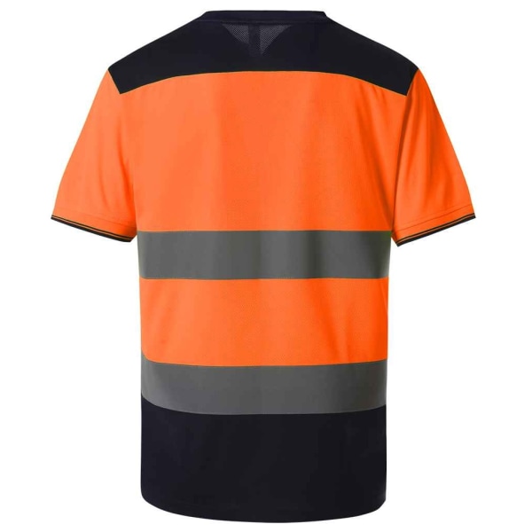 Yoko Mens Two Tone Hi-Vis T-Shirt 3XL Orange/Navy Orange/Navy 3XL