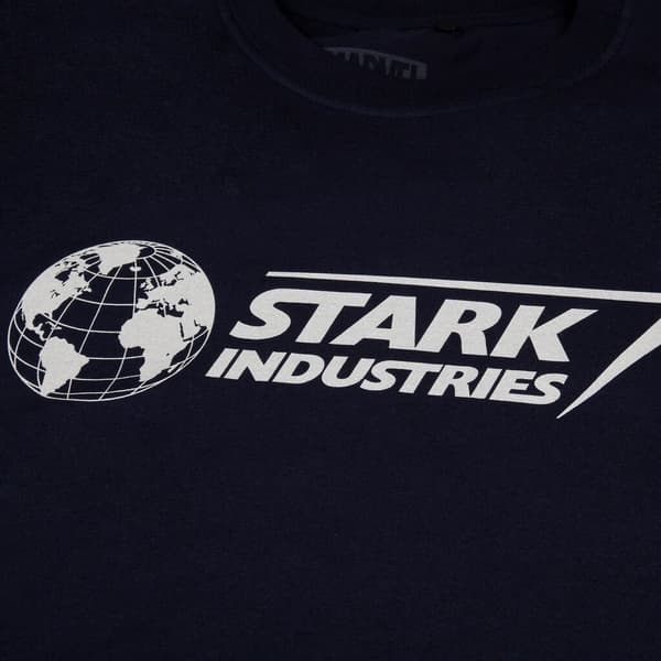 Marvel herr Stark Industries logotyp T-shirt XL marinblå/vit Navy/White XL