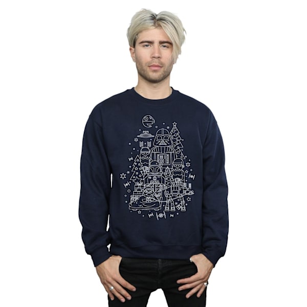 Star Wars Herr Empire Jultröja L Marinblå Navy Blue L