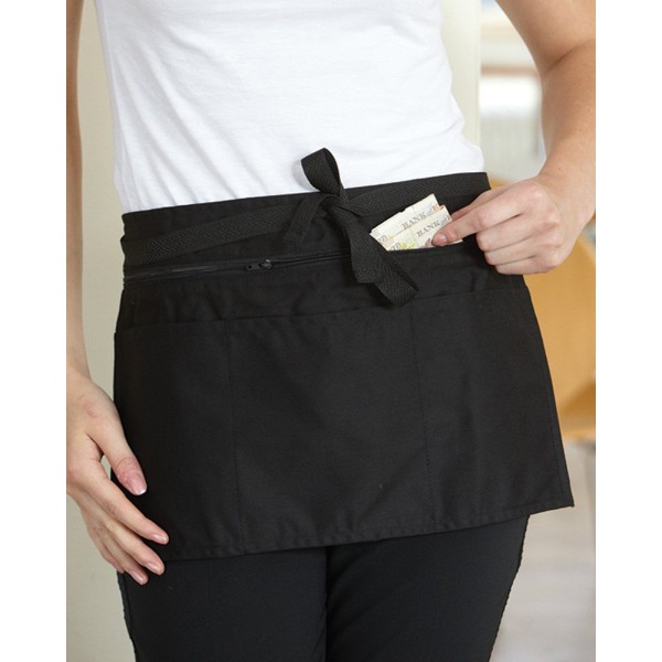 Dennys Full Zip Multi Pocket Workwear Förkläde One Size Svart Black One Size