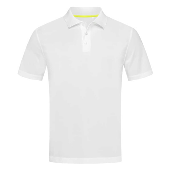 Stedman Mens Active 140 Mesh Polo S Vit White S