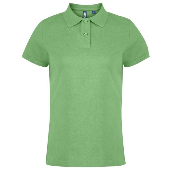 Asquith & Fox Dam/Dam Plain Kortärmad Polotröja XL Li Lime XL