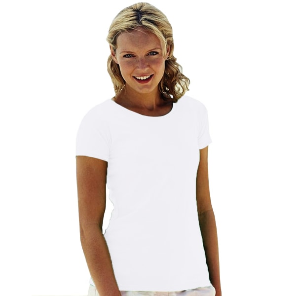 Fruit Of The Loom Damer/Kvinnor Lady-Fit Valueweight Kortärmad White 2XL