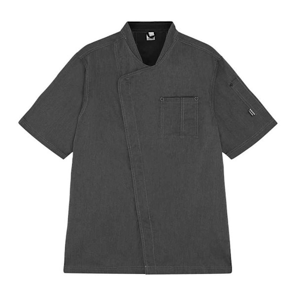 Le Chef Herr Asymmetrisk Kockjacka XS Gråmelerad Grey Heather XS