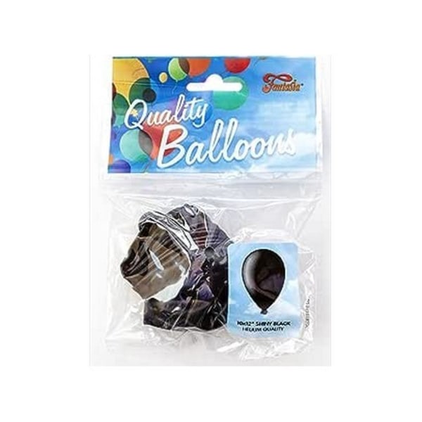 Fantasia Latex Shine Ballonger (10-pack) One Size Svart Black One Size