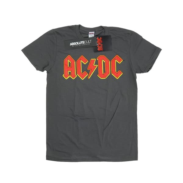AC/DC Herr T-shirt i bomull med logotyp M Charcoal Charcoal M