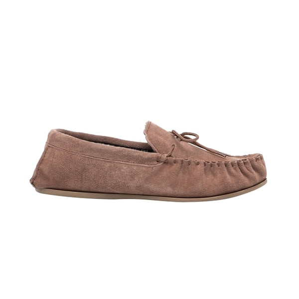 Mokkers herr Bruce äkta mockasin tofflor 12 UK taupe Taupe 12 UK