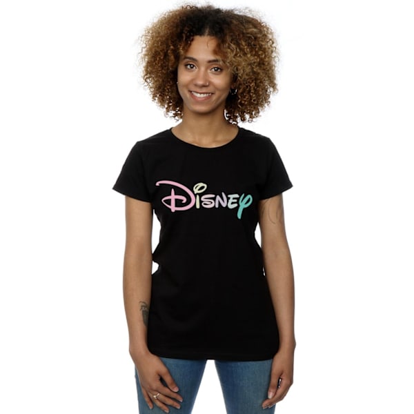 Disney Dam/Kvinnor Pastell Logotyp Bomull T-shirt XXL Svart Black XXL