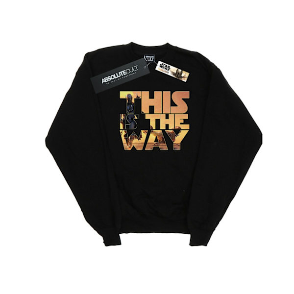 Star Wars The Mandalorian The Way Poster Text Sweatshirt 4 för män Black 4XL