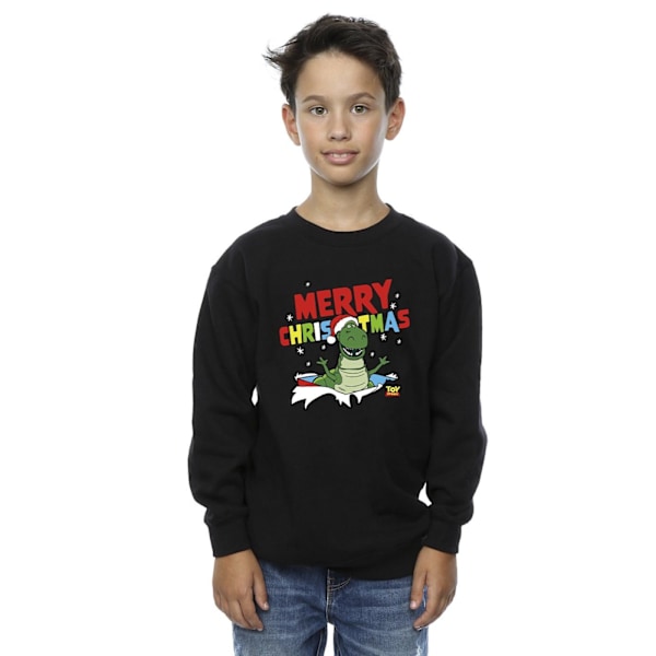 Disney Boys Toy Story Rex Jul Burst Sweatshirt 7-8 år Black 7-8 Years