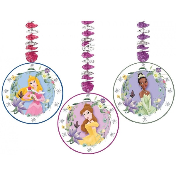 Disney Princess Characters Hängande dekoration (paket med 3) En S Multicoloured One Size