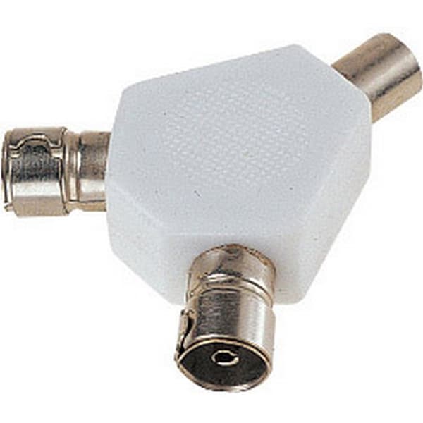 Dencon 2-vägs koaxialdelare, en storlek, vit White One Size